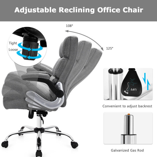400 lbs Executive Swivel Office Chair Computer Desk Chair with Adjustable Height and High Backrest
