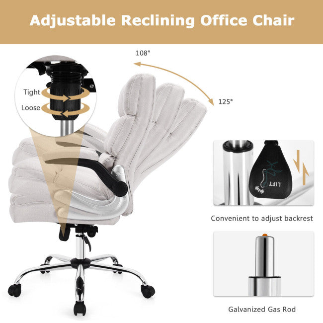 400 lbs Executive Swivel Office Chair Computer Desk Chair with Adjustable Height and High Backrest