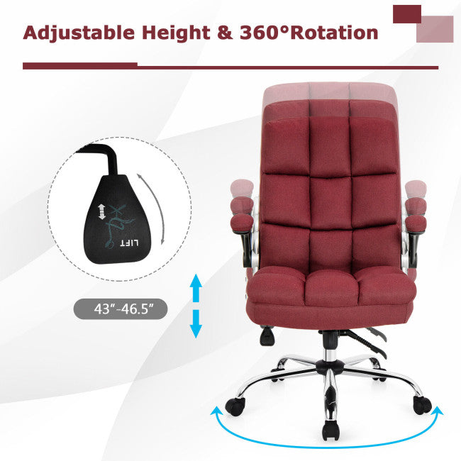 400 lbs Executive Swivel Office Chair Computer Desk Chair with Adjustable Height and High Backrest