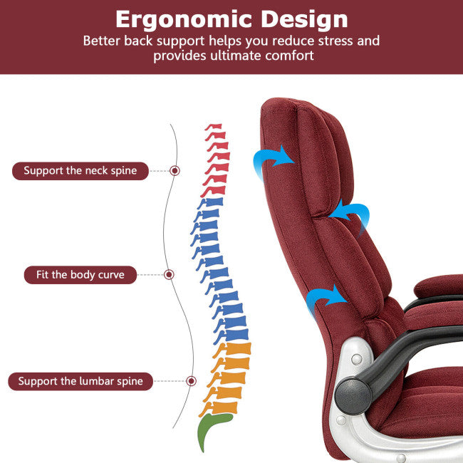 400 lbs Executive Swivel Office Chair Computer Desk Chair with Adjustable Height and High Backrest