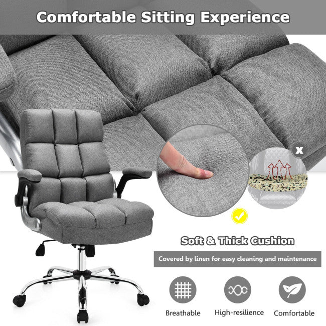 400 lbs Executive Swivel Office Chair Computer Desk Chair with Adjustable Height and High Backrest