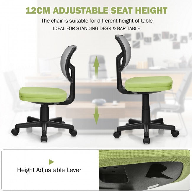 Chairliving - Height Adjustment and Breathable Mesh Armless Office Chair For Wide Application