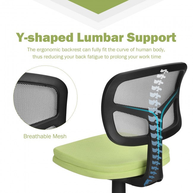 Chairliving - Height Adjustment and Breathable Mesh Armless Office Chair For Wide Application