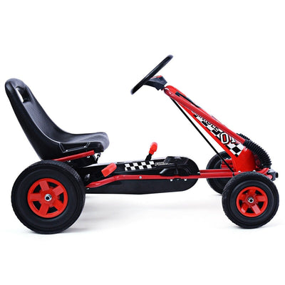 Kids Racer Pedal Go Kart 4 Wheel Powered Ride On Toy Car with Adjustable Seat