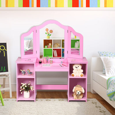 2 in 1 Detachable Design Kids Vanity Dressing Table