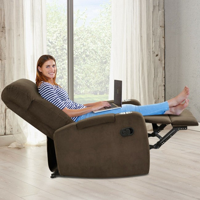 Single Recliner Chair Adjustable Sofa Lounger Home Theater Recliner Sofa Furniture with Backrest and Thick Seat Cushion