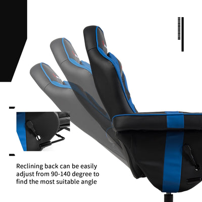 Ergonomic High Back Massage Gaming Chair with Pillow