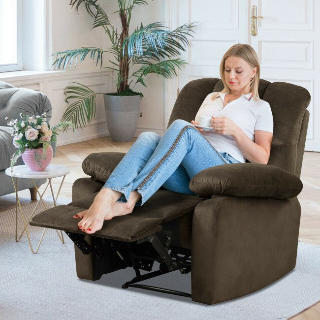 Single Recliner Chair Home Theater Sofa Lounger with Padded Seat Backrest