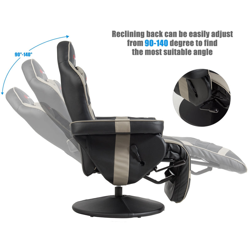 Ergonomic High Back Massage Gaming Chair with Pillow