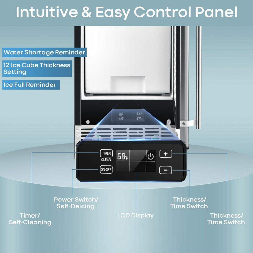 Free-Standing Built-in Ice Maker with 80lbs per Day