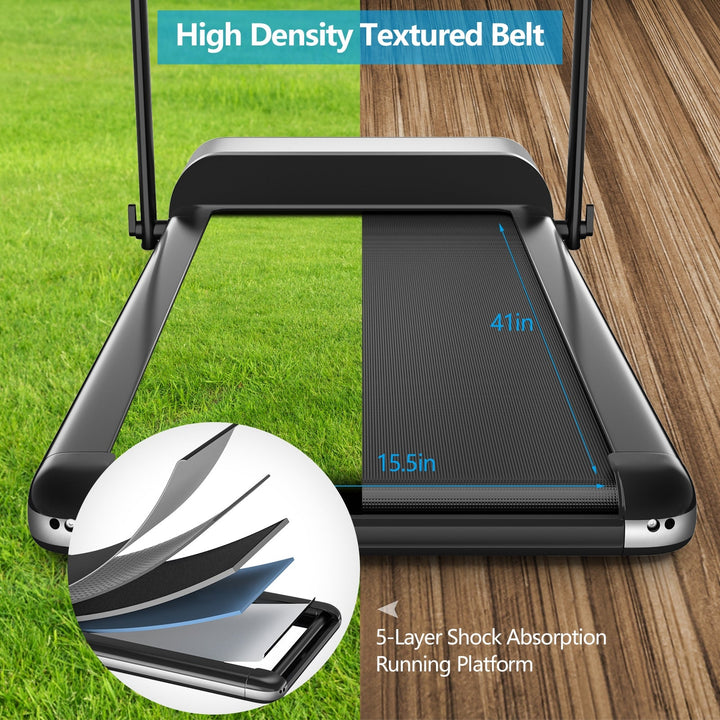 Ultra-thin Electric Folding Motorized Treadmill with LCD Monitor Low Noise