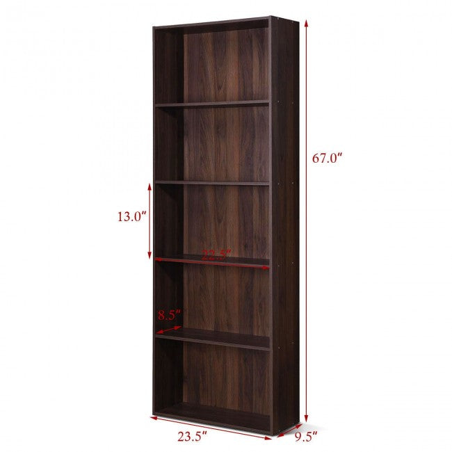 5-Shelf Storage Bookcase