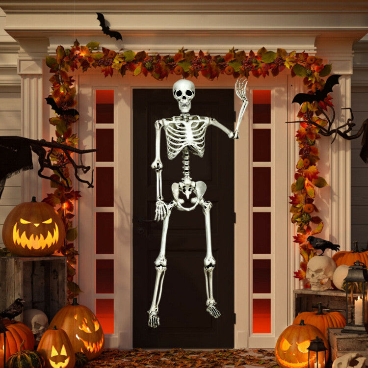 5.4 Feet Halloween Skeleton Life Size Realistic Full Body Hanging