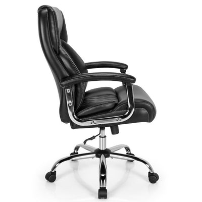500LBS Big and Tall Office Chair Height Adjustable Executive Computer Chair with Padded Armrest and Rocking Backrest
