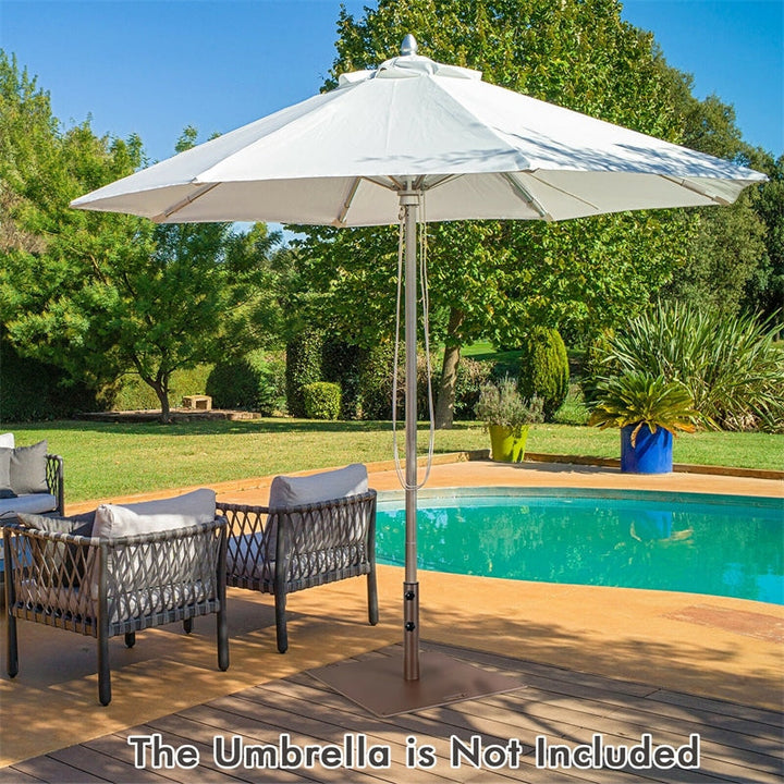 50 LBS 24 Inch Heavy Duty Outdoor Square Patio Umbrella Base with Wheels