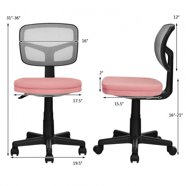 Chairliving - Height Adjustment and Breathable Mesh Armless Office Chair For Wide Application