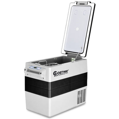 55 Quarts Portable Car Refrigerator Thermoelectric Electric Car Freezer Cooler with LCD Display