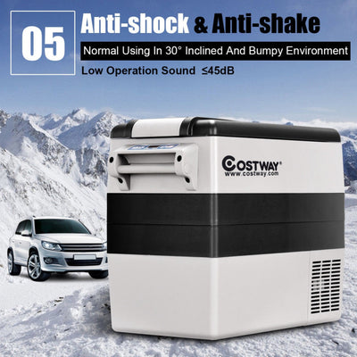 55 Quarts Portable Car Refrigerator Thermoelectric Electric Car Freezer Cooler with LCD Display