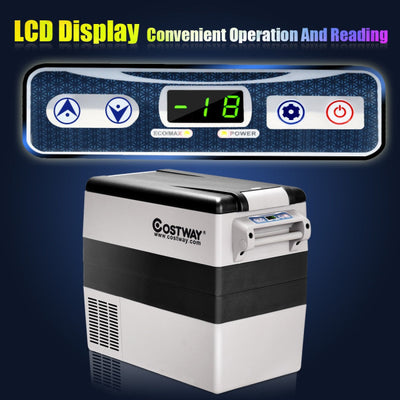 55 Quarts Portable Car Refrigerator Thermoelectric Electric Car Freezer Cooler with LCD Display