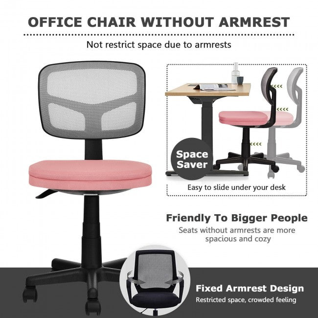 Chairliving - Height Adjustment and Breathable Mesh Armless Office Chair For Wide Application