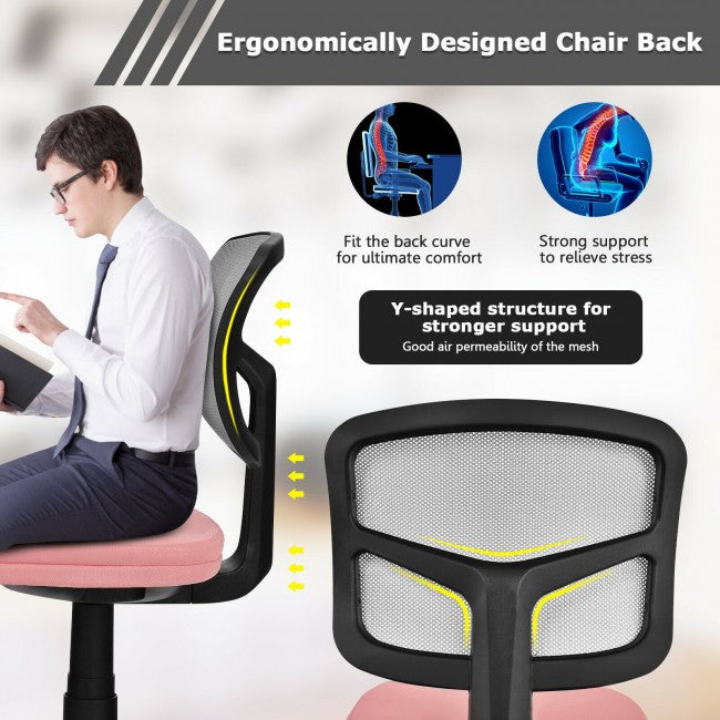 Chairliving - Height Adjustment and Breathable Mesh Armless Office Chair For Wide Application