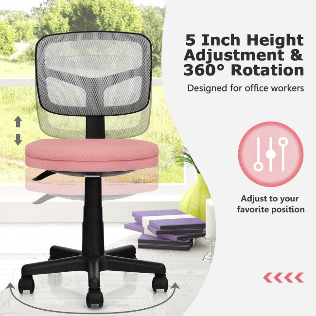 Chairliving - Height Adjustment and Breathable Mesh Armless Office Chair For Wide Application