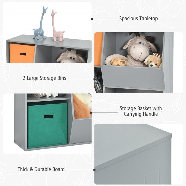5 Cubbies Kids Toy Storage Organizer