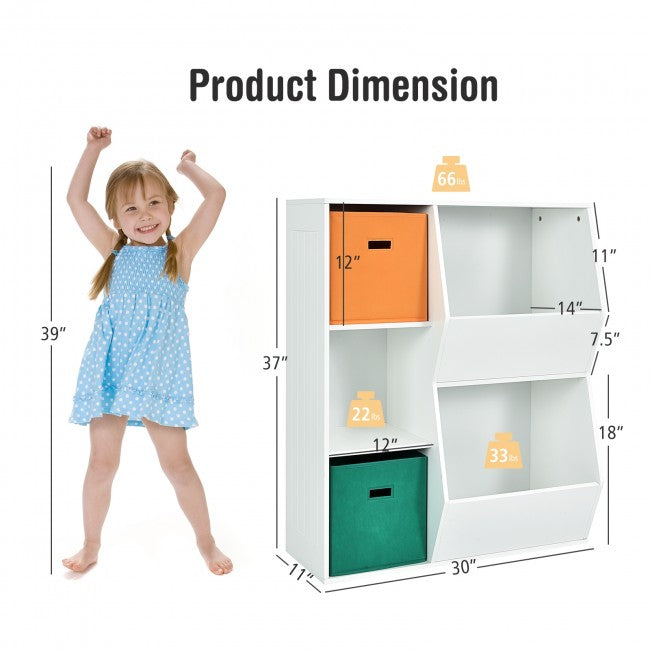 5 Cubbies Kids Toy Storage Organizer