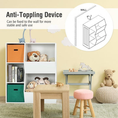 5 Cubbies Kids Toy Storage Organizer