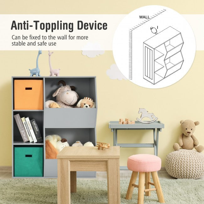 5 Cubbies Kids Toy Storage Organizer