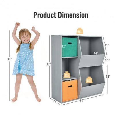 5 Cubbies Kids Toy Storage Organizer