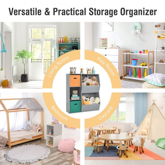 5 Cubbies Kids Toy Storage Organizer