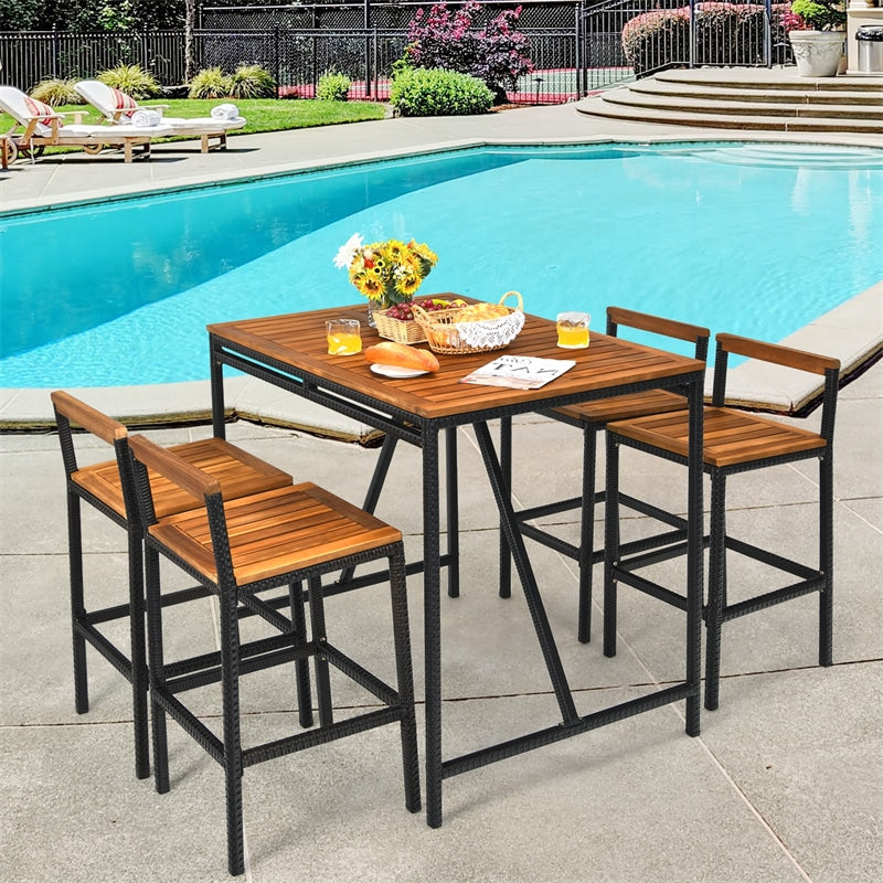 Home Depot Bar Height Patio Table With Umbrella Patio Sets