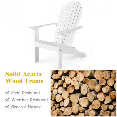 Outdoor Wooden Adirondack Lounge Chair Armchair with Ergonomic Design