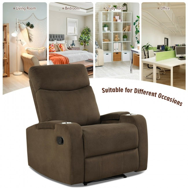 Single Recliner Chair Adjustable Sofa Lounger Home Theater Recliner Sofa Furniture with Backrest and Thick Seat Cushion