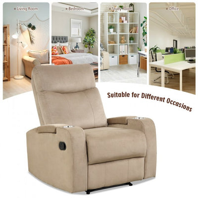 Single Recliner Chair Adjustable Sofa Lounger Home Theater Recliner Sofa Furniture with Backrest and Thick Seat Cushion