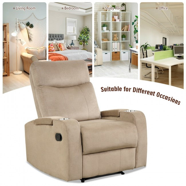 Single Recliner Chair Adjustable Sofa Lounger Home Theater Recliner Sofa Furniture with Backrest and Thick Seat Cushion