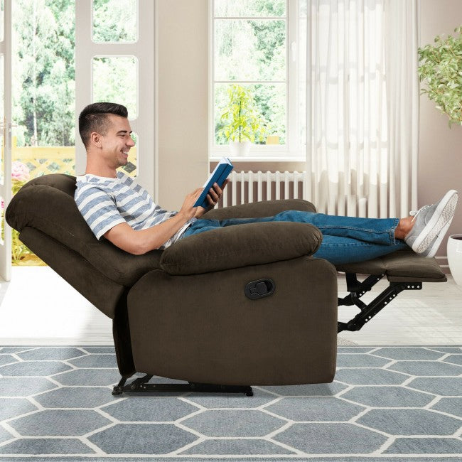 Single Recliner Chair Home Theater Sofa Lounger with Padded Seat Backrest