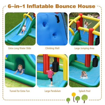 Slide Water Park Climbing Bouncer Pendulum Chunnel Game without Air-blower