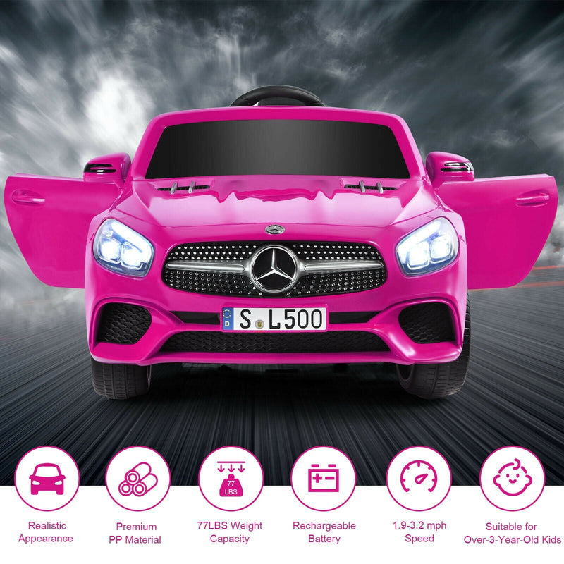 12V Mercedes-Benz SL500 Licensed Kids Ride On Car with Remote Control