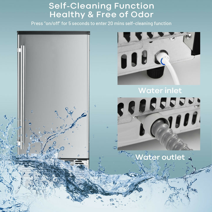 Free-Standing Built-in Ice Maker with 80lbs per Day