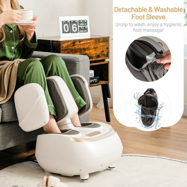 2-in-1 Shiatsu Foot and Calf Massager Deep Tissue Feet Massage Machine with Heat Deep Kneading for Plantar Fasciitis