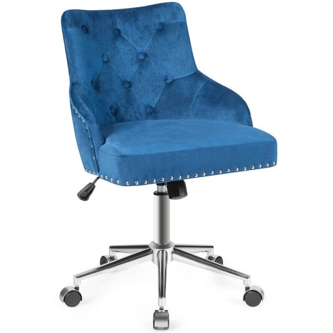 Chairliving - Tufted Upholstered Swivel Computer Desk Chair with Nailed Tri