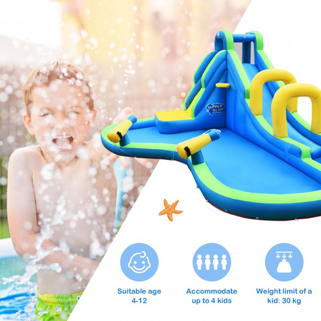 Backyard Water Slides Water Park with Blower for Kids