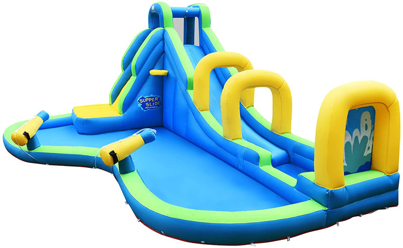 Backyard Water Slides Water Park with Blower for Kids