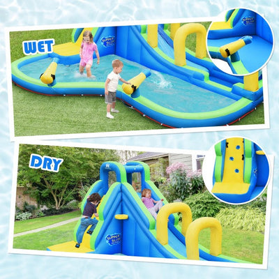 Backyard Water Slides Water Park with Blower for Kids