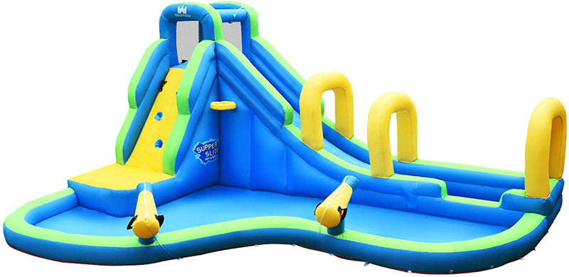 Backyard Water Slides Water Park with Blower for Kids