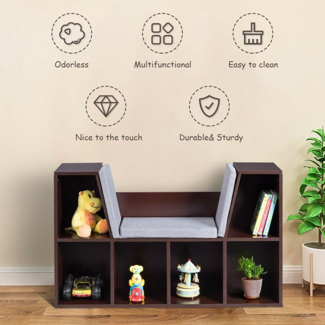 6-Cubby Kids Bedroom Storage Organizer