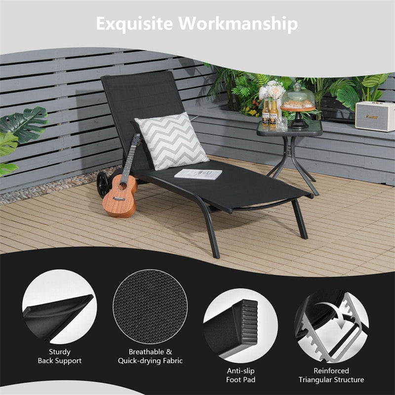 Sunbat Patio Lounge Chairs Outdoor Chaise Lounger Lawn Recliner Garden Sunbat ...