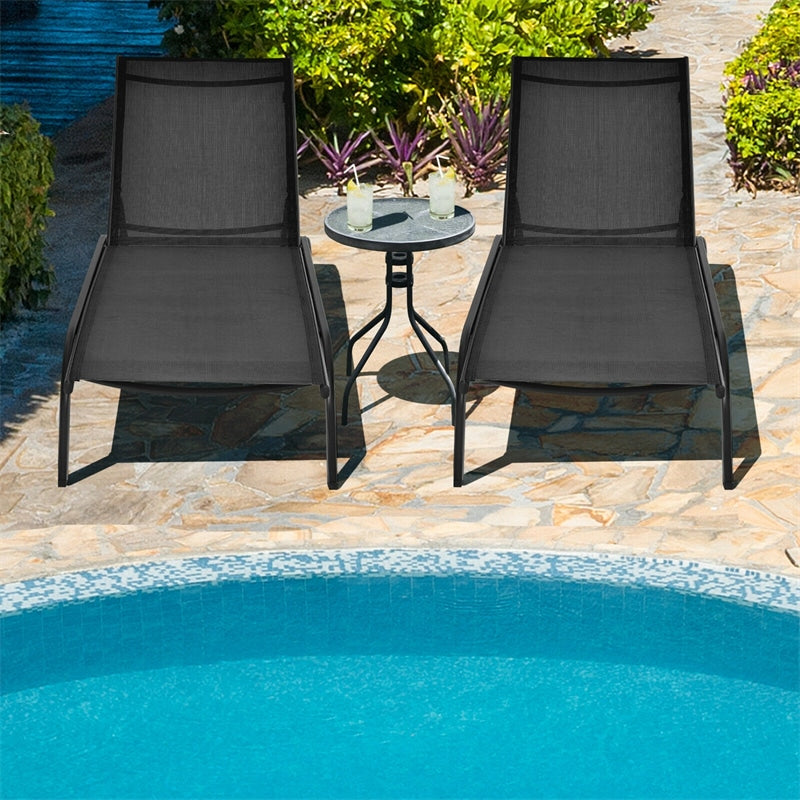Sunbat Patio Lounge Chairs Outdoor Chaise Lounger Lawn Recliner Garden Sunbat ...